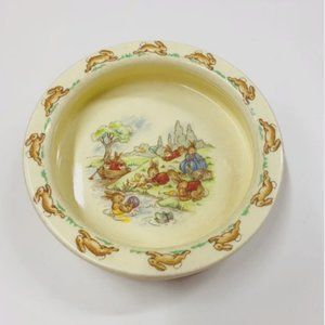 Royal Doulton Bunnykins Playing/River Breakfast bowl